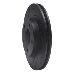 Ford Escape Brake Rotor (1) - Front Left - R1 Concepts - Drilled & Slotted - Black - `01-`07